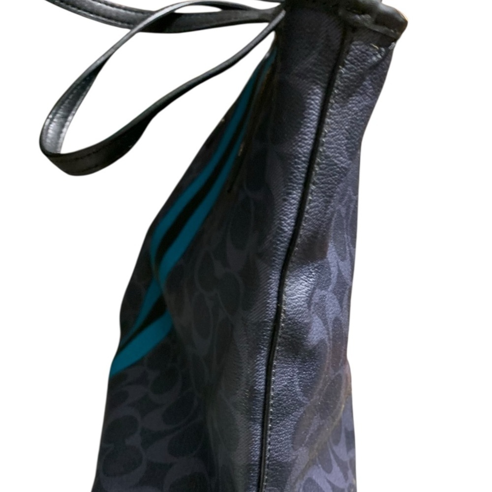 Coach Black and Blue Varsity Signature Tote Bag (item#ryan) - Picture 2 of 10